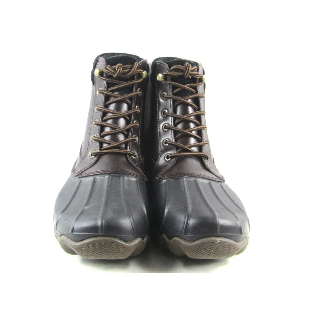 Sperry Brewster Men's Amaretto Brown Duck Rain Mud Winter Snow Boots Sz 10 M NEW